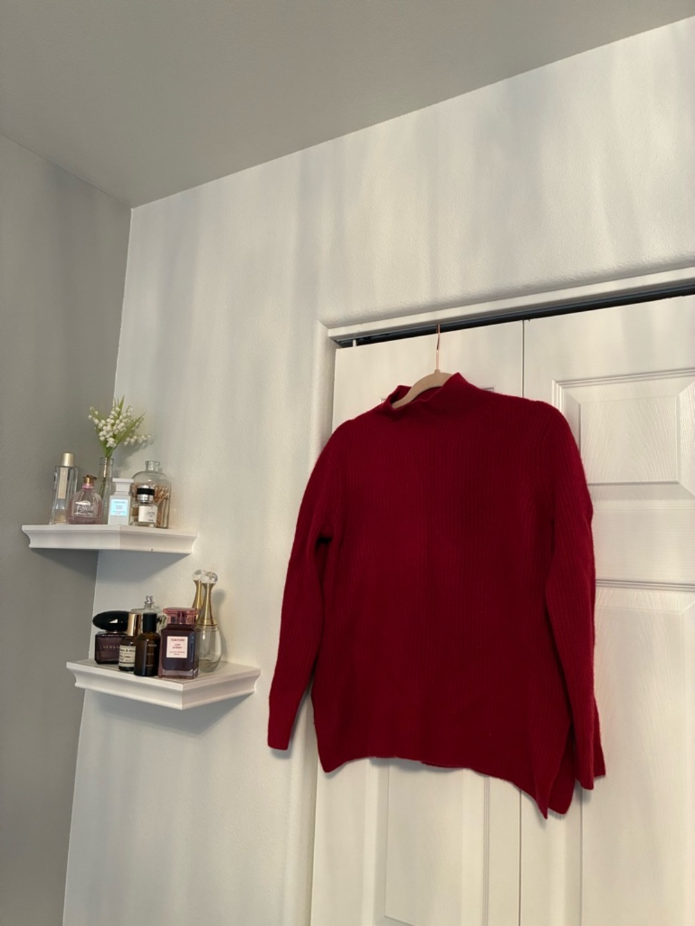 Banana Republic Deep Red Ribbed Turtleneck Sweater